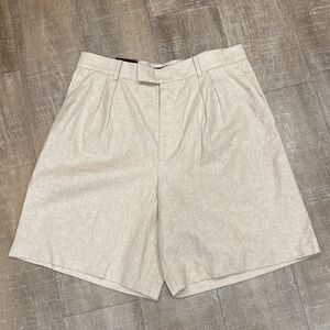 Banana Republic NWT, Linen/cotton shorts, Natural/flax color, Women’s size 14